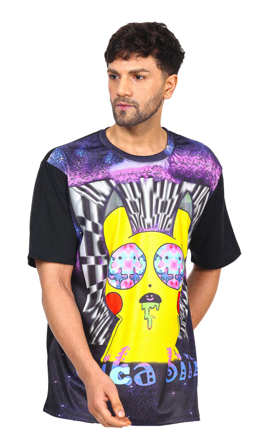 PSY PICA-THUNDER-BOLT | UV Reactive ART | T-SHIRT | 210 GSM