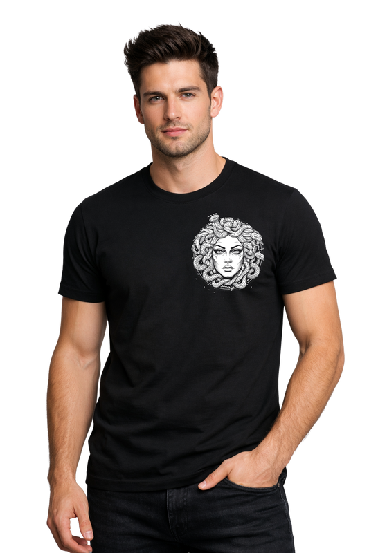 Medusa Graphic T-Shirt | 210 GSM Bio-Washed Cotton | UVFIED