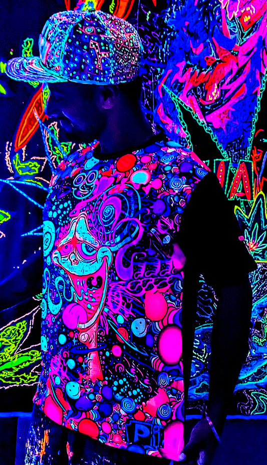 UVFied | UV Reactive T-SHIRT Dry Fit Micro & 100% Bio washed Cotton | 210 GSM