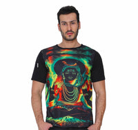 Psy Shiva Meditation | UV Reactive Art T-Shirt | 210 GSM