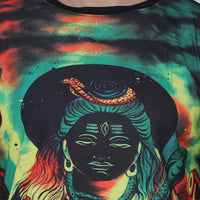 Psy Shiva Meditation | UV Reactive Art T-Shirt | 210 GSM