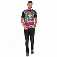 Psy Ganesha | UV Glow Unisex T-Shirt | 210 GSM