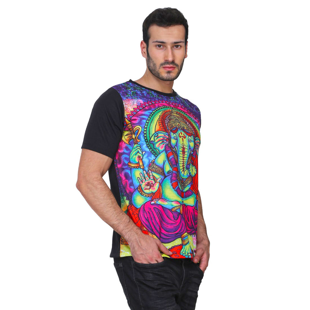 Psy Ganesha | UV Glow Unisex T-Shirt | 210 GSM