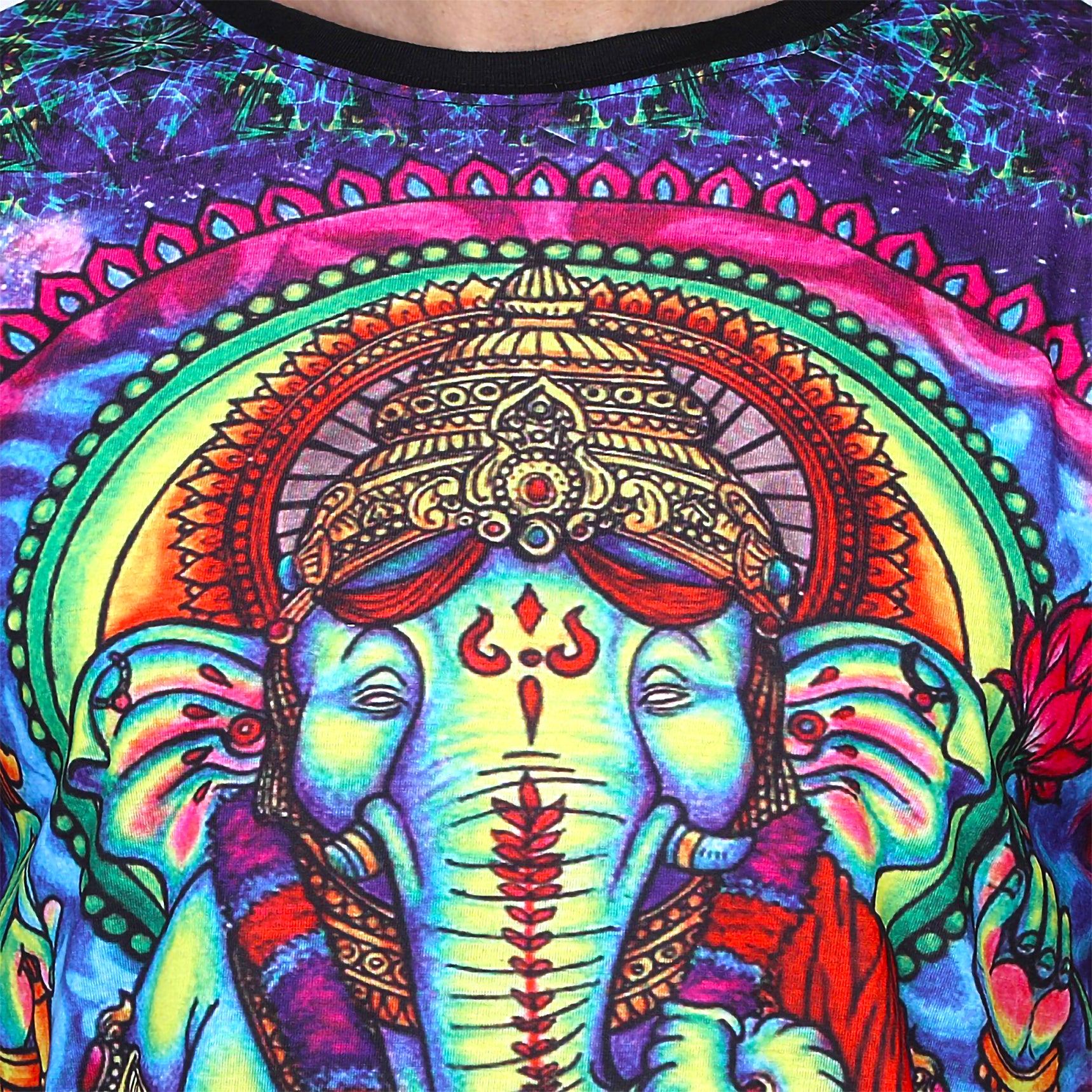 Psy Ganesha | UV Glow Unisex T-Shirt | 210 GSM
