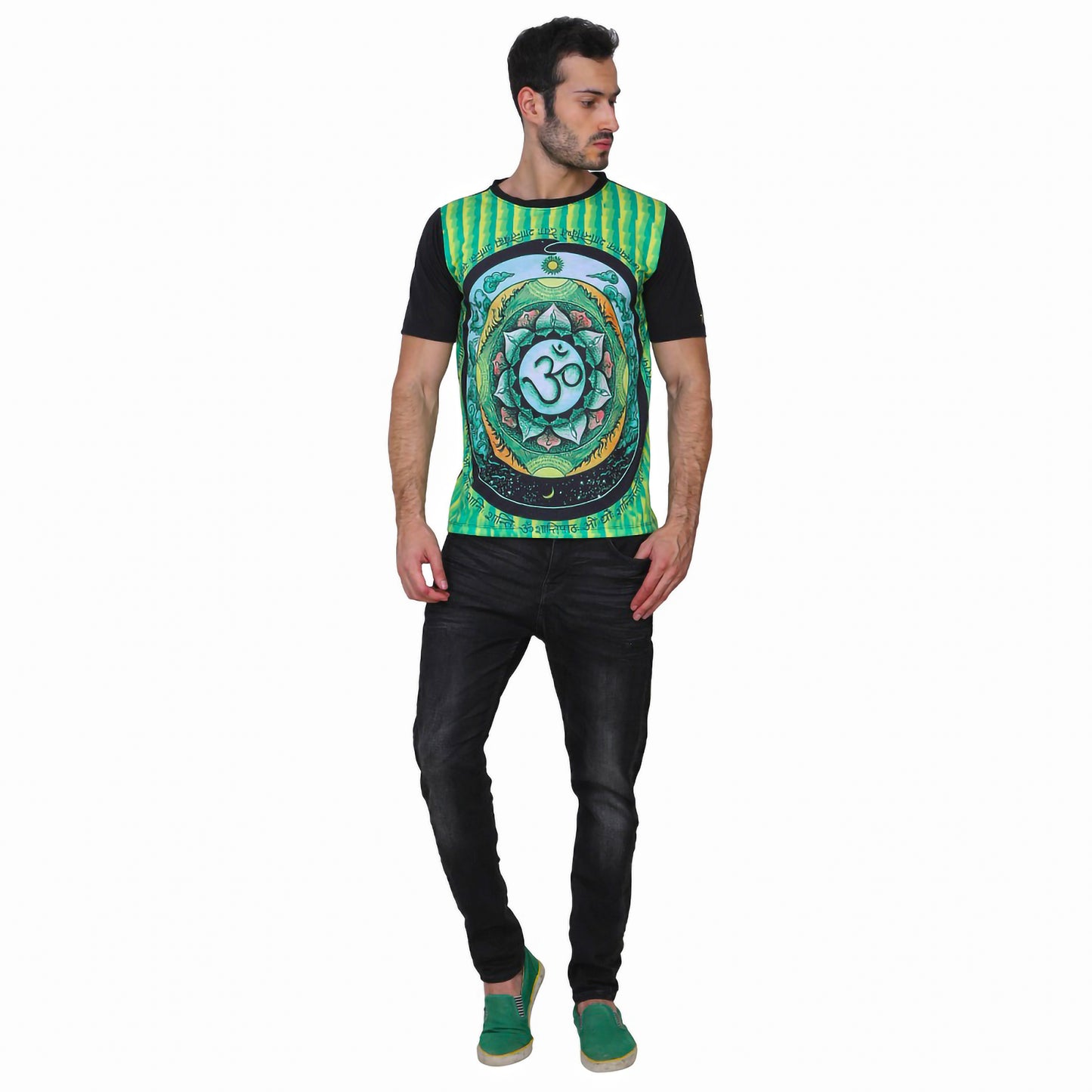 OM MANTRA | UV Glow Design | Unisex T-SHIRT | 210 GSM