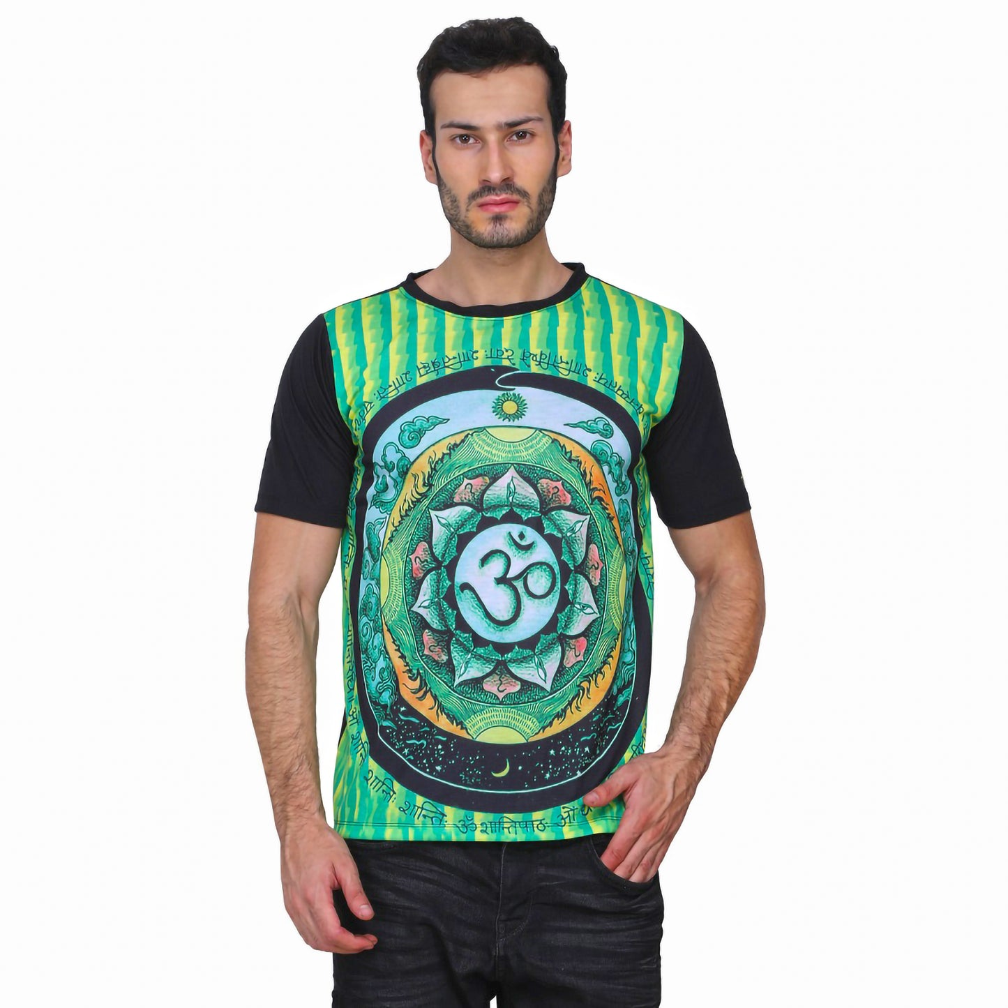 OM MANTRA | UV Glow Design | Unisex T-SHIRT | 210 GSM