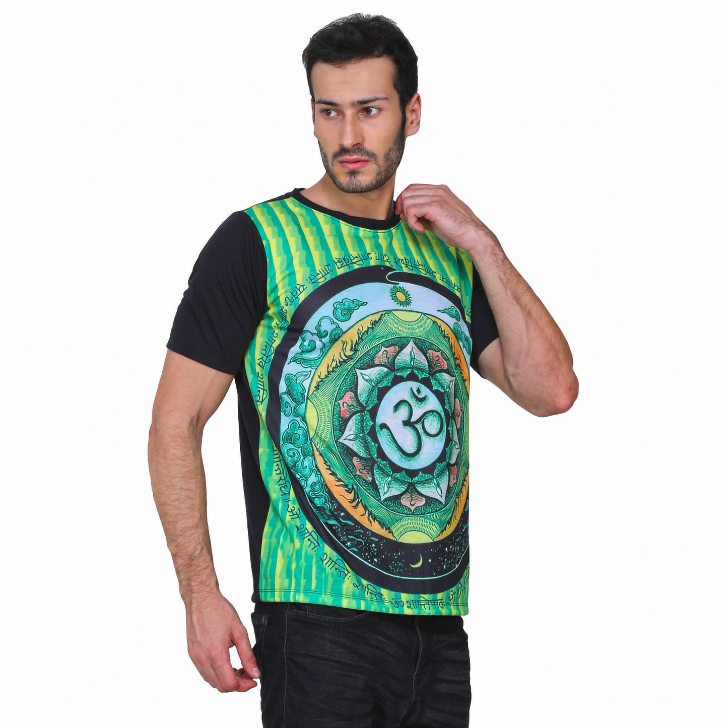 OM MANTRA | UV Glow Design | Unisex T-SHIRT | 210 GSM