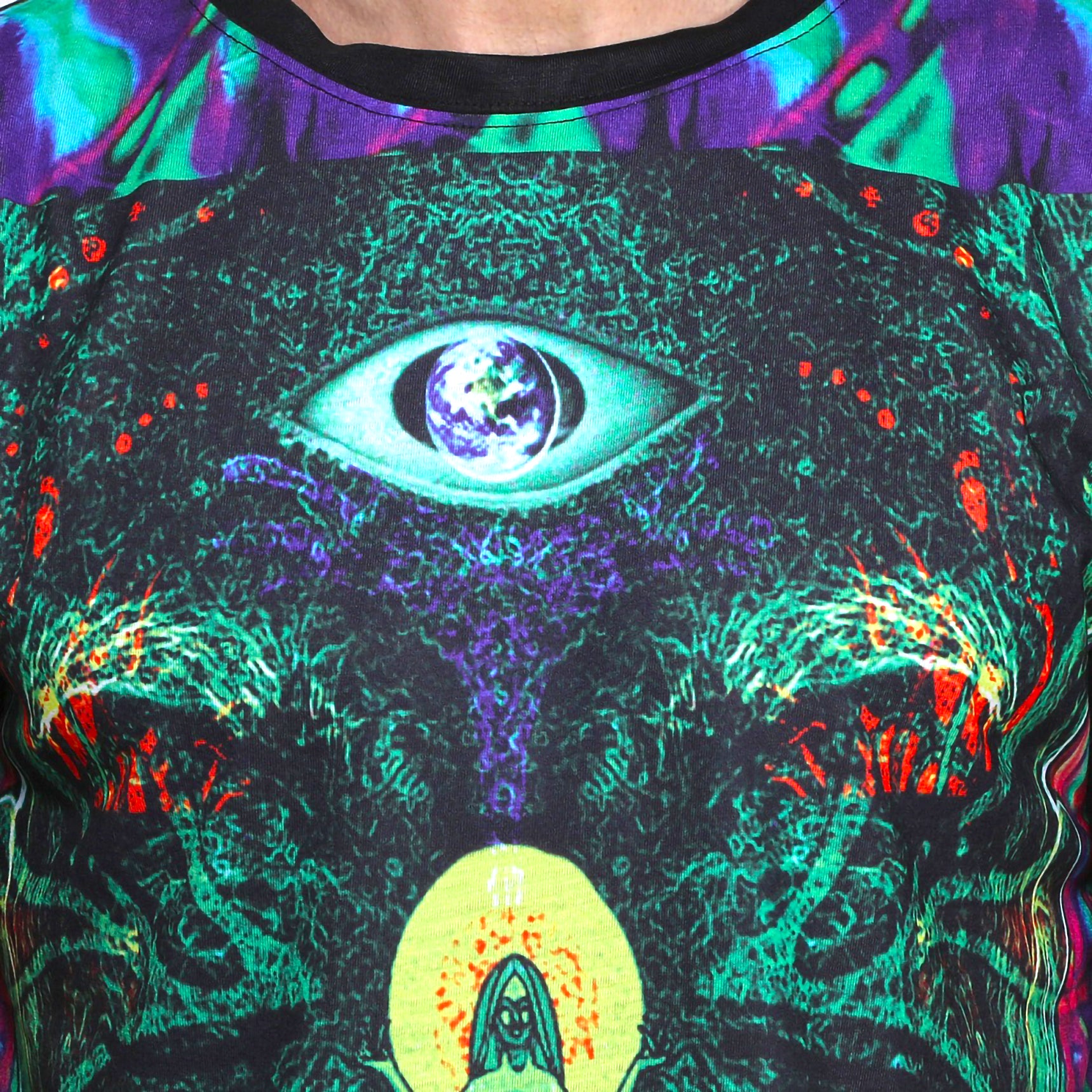 Face Intervention | UV Glow Design T-Shirt | 210 GSM