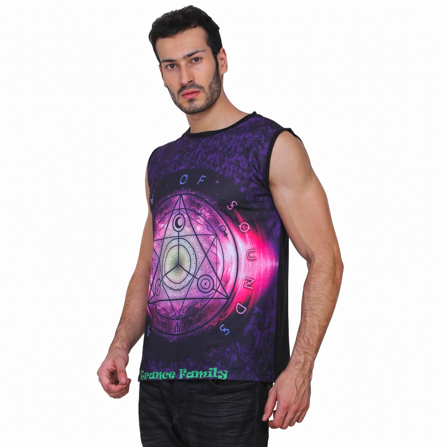 TRANCE FAMILY | UV REACTIVE | FESTIVAL FIT SANDO