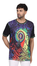 Cosmic Om Meditation | UV Glow Unisex T-Shirt | 210 GSM