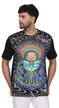 DJ Techno Alien | UV Glow Unisex T-Shirt | 210 GSM