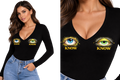 Eye Know | V-Neck Women's Graphic Tee | DTF Print Cotton Lycra