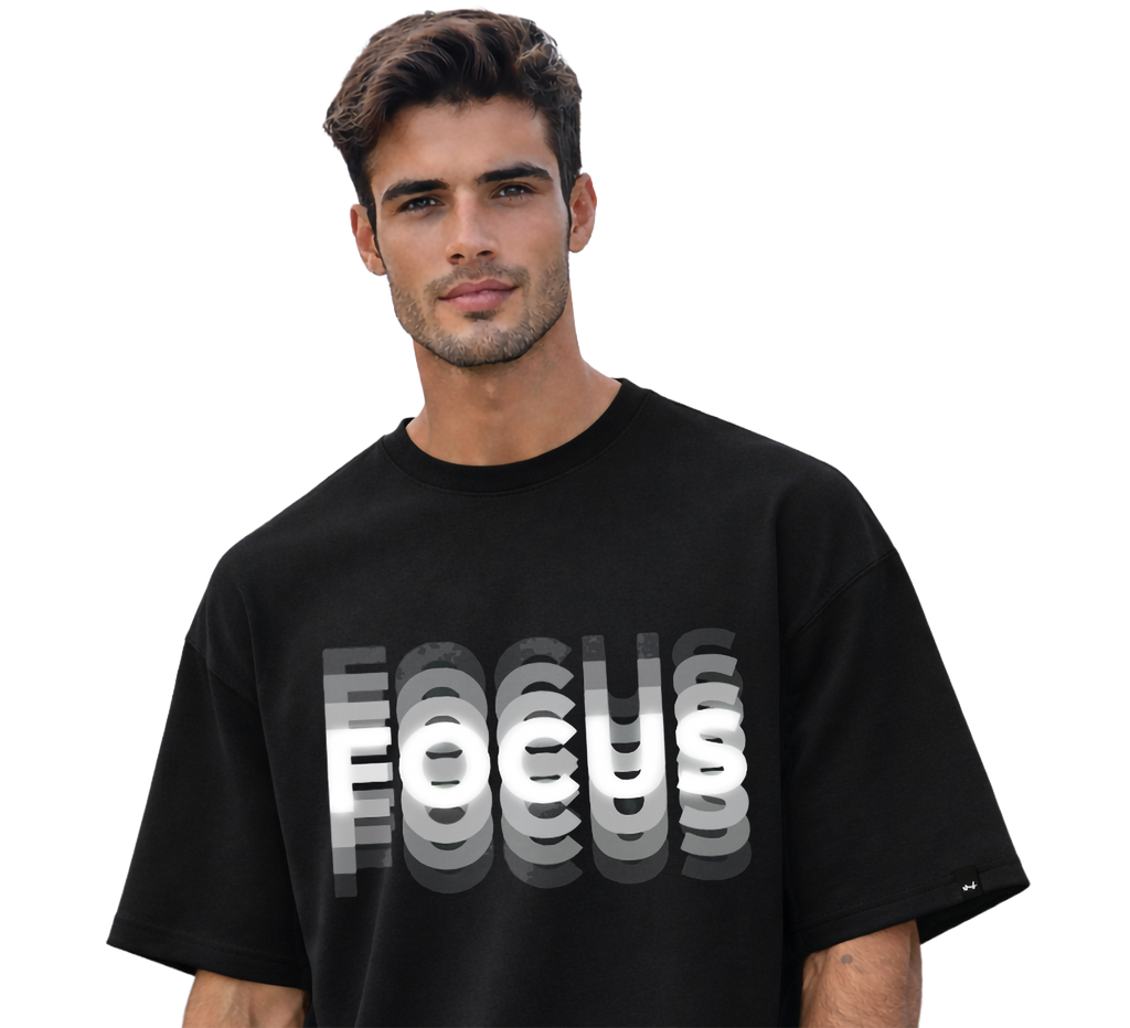 Focus | Oversized Graphic Print Cotton T-Shirt