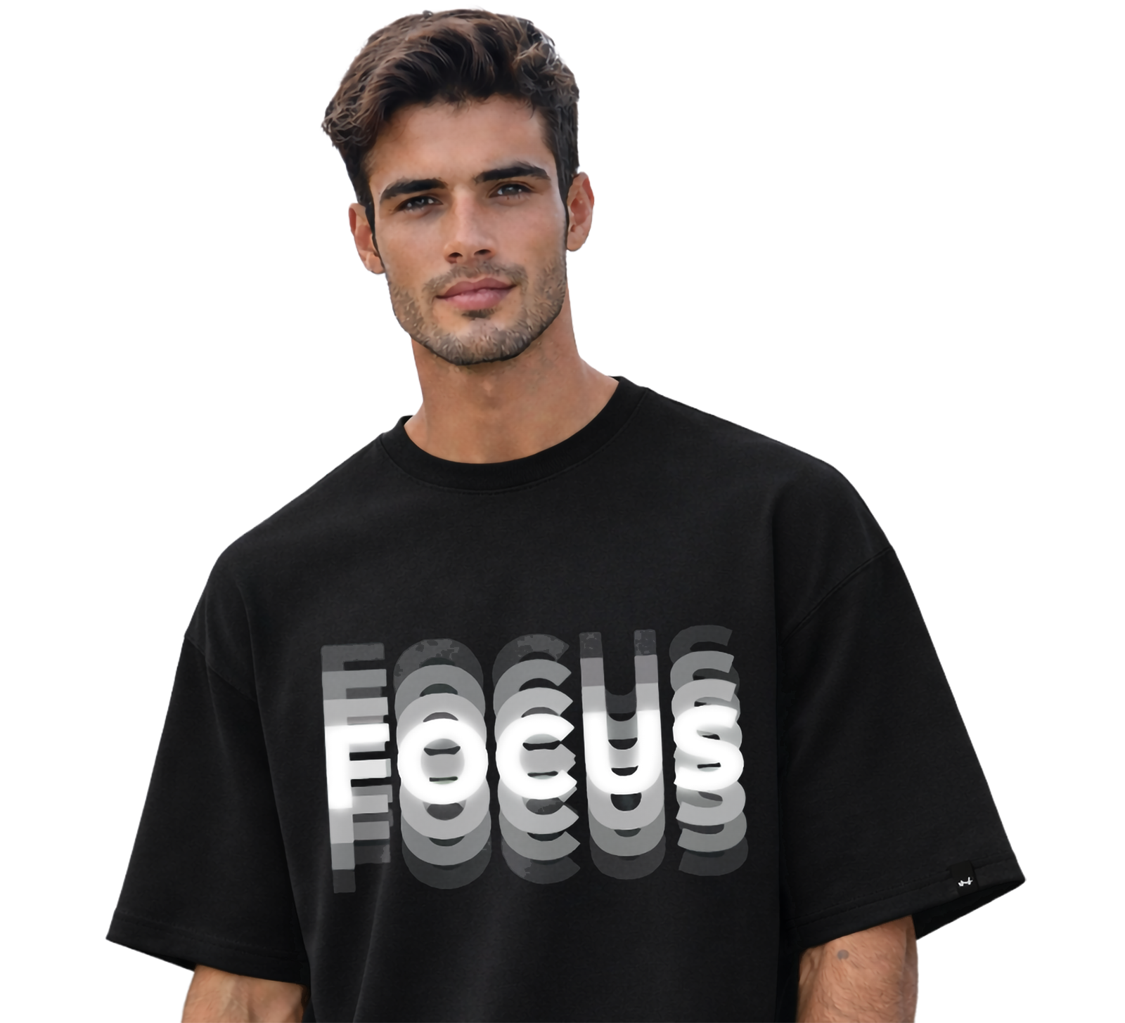 Focus | Oversized Graphic Print Cotton T-Shirt