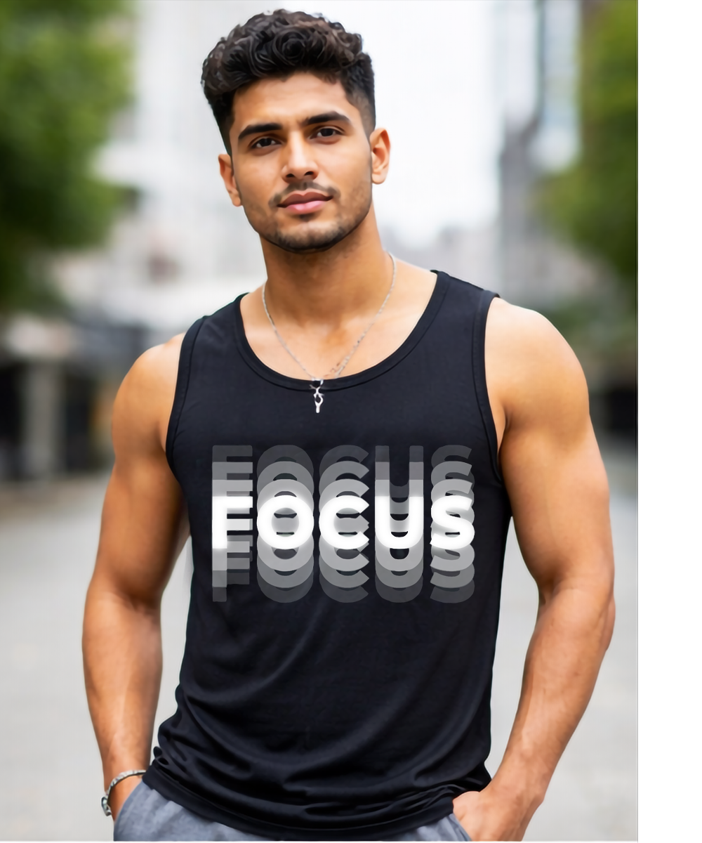 Focus | RGB Reactive Cotton Tank Top | 210 GSM