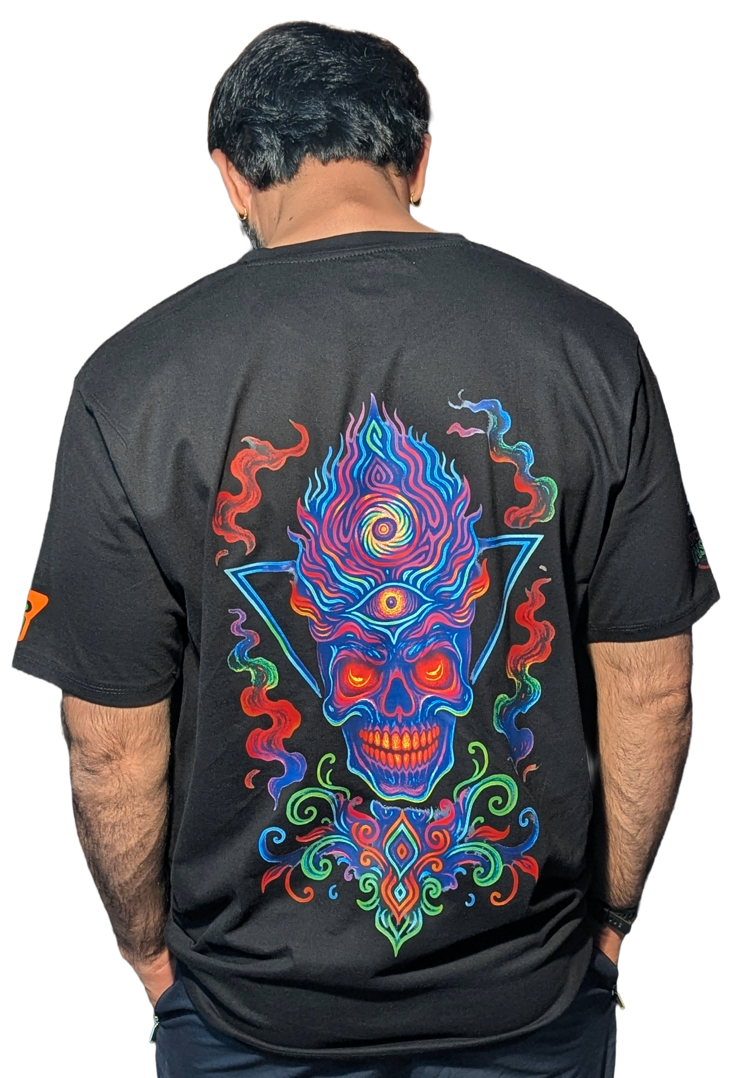 HALLOWEEN SKULL | RGB REACTIVE DESIGN | Bio-Washed COTTON | 210 GSM T-SHIRT
