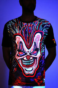 Psy Insane Joker Evil Laugh | UV Reactive Rave T-Shirt | 210 GSM