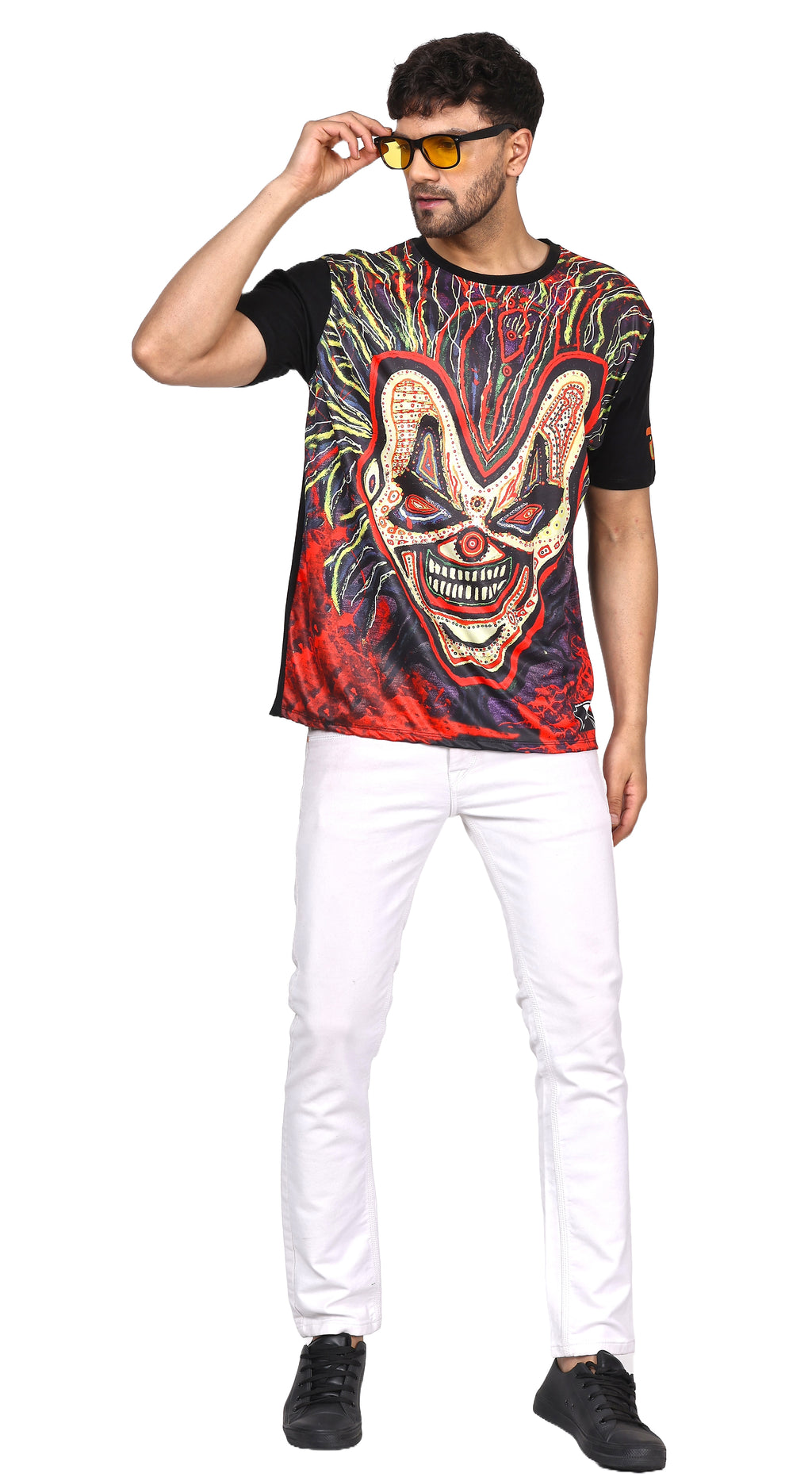 Psy Insane Joker Evil Laugh | UV Reactive Rave T-Shirt | 210 GSM