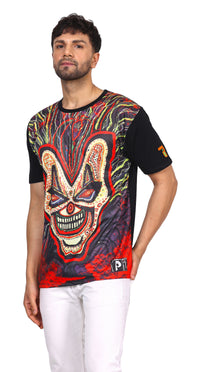 Psy Insane Joker Evil Laugh | UV Reactive Rave T-Shirt | 210 GSM