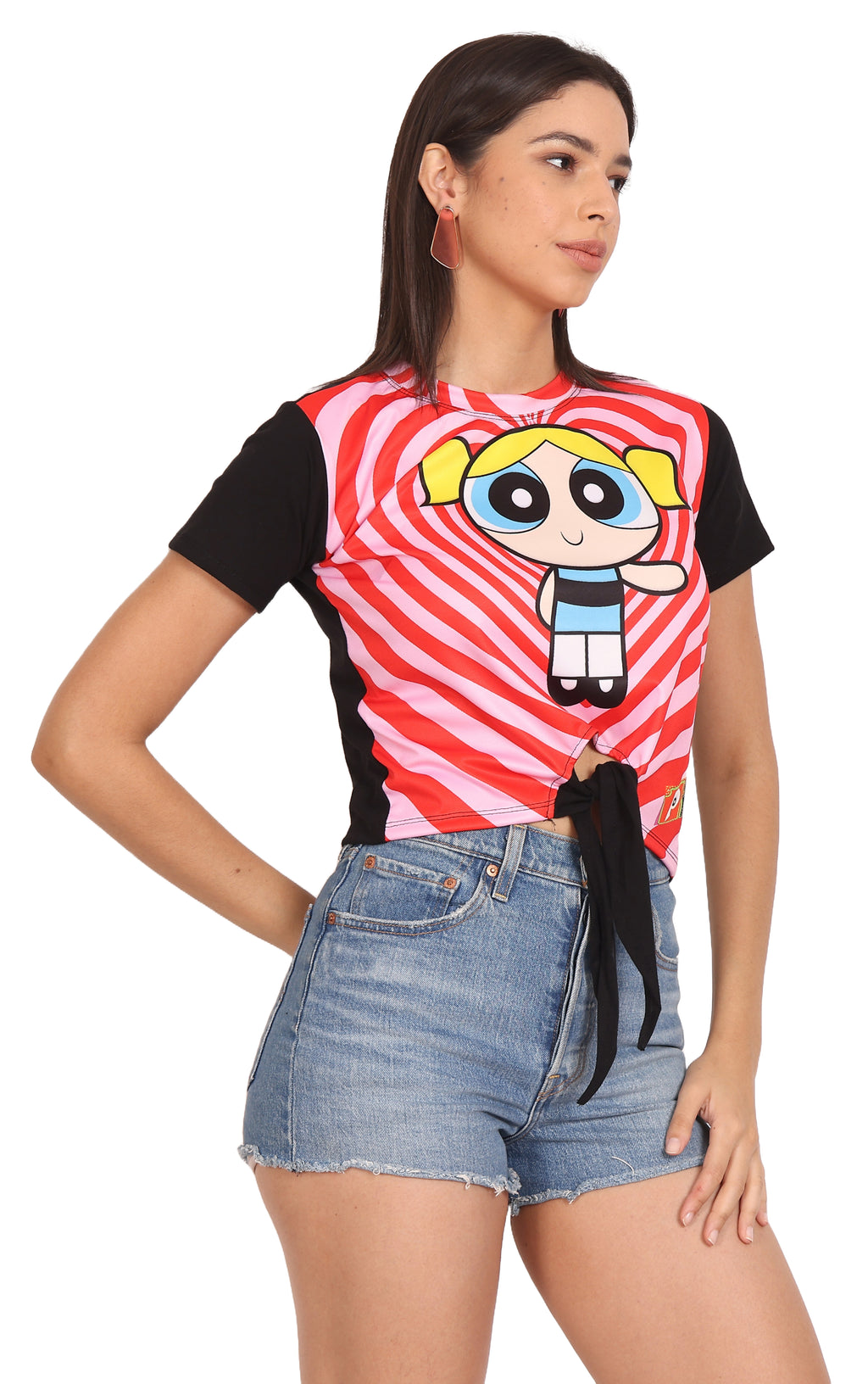 Powerpuff Bubbles Portal | UV Glow Crop Top | 210 GSM