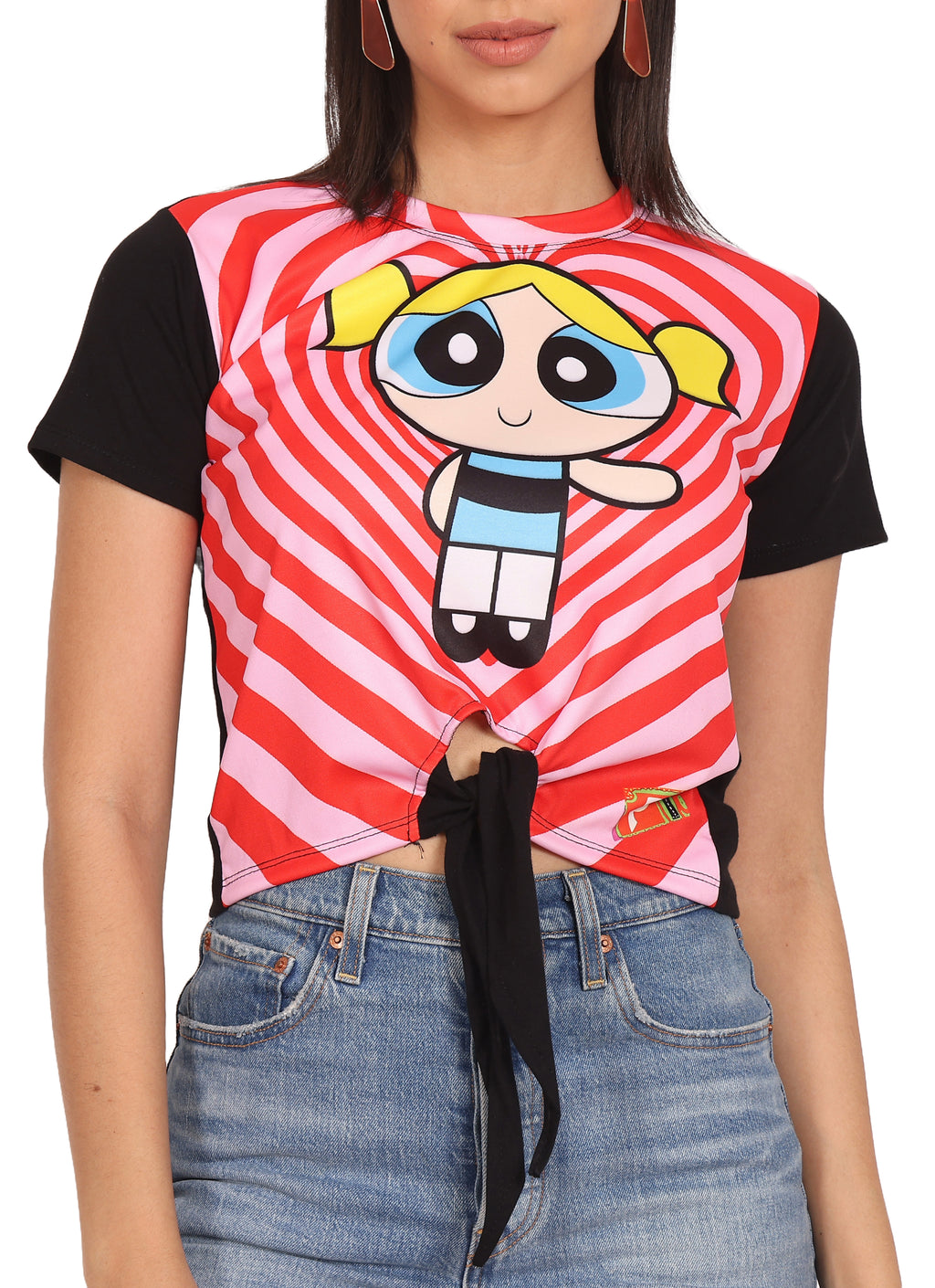 Powerpuff Bubbles Portal | UV Glow Crop Top | 210 GSM