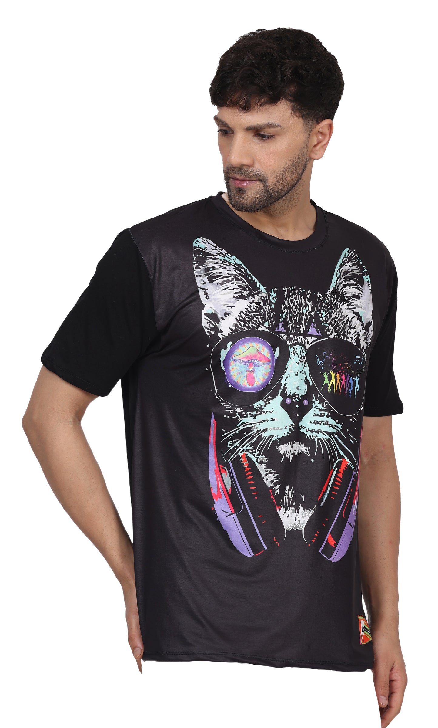 PSY DJ-PUSSY | UV Reactive Art | UNISEX T-SHIRT  | 210 GSM