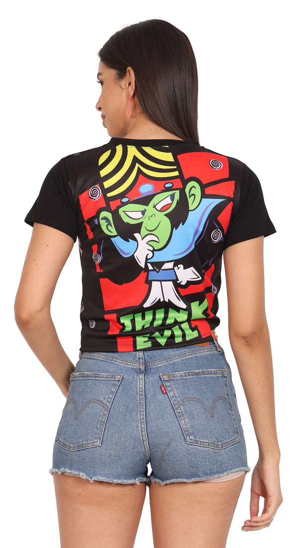 Think Evil | UV Reactive Crop Top | Festival & Streetwear