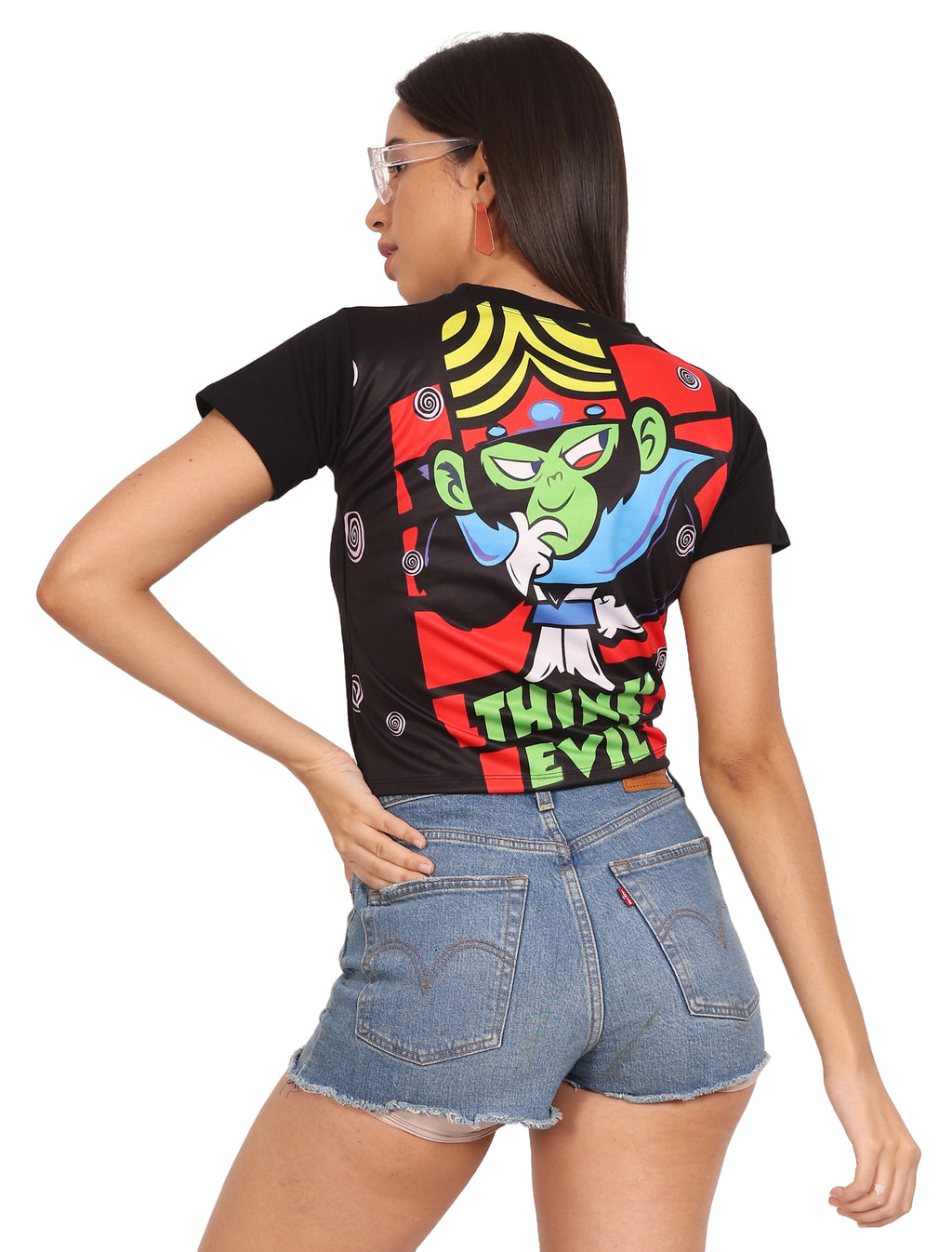 Think Evil | UV Reactive Crop Top | Festival & Streetwear