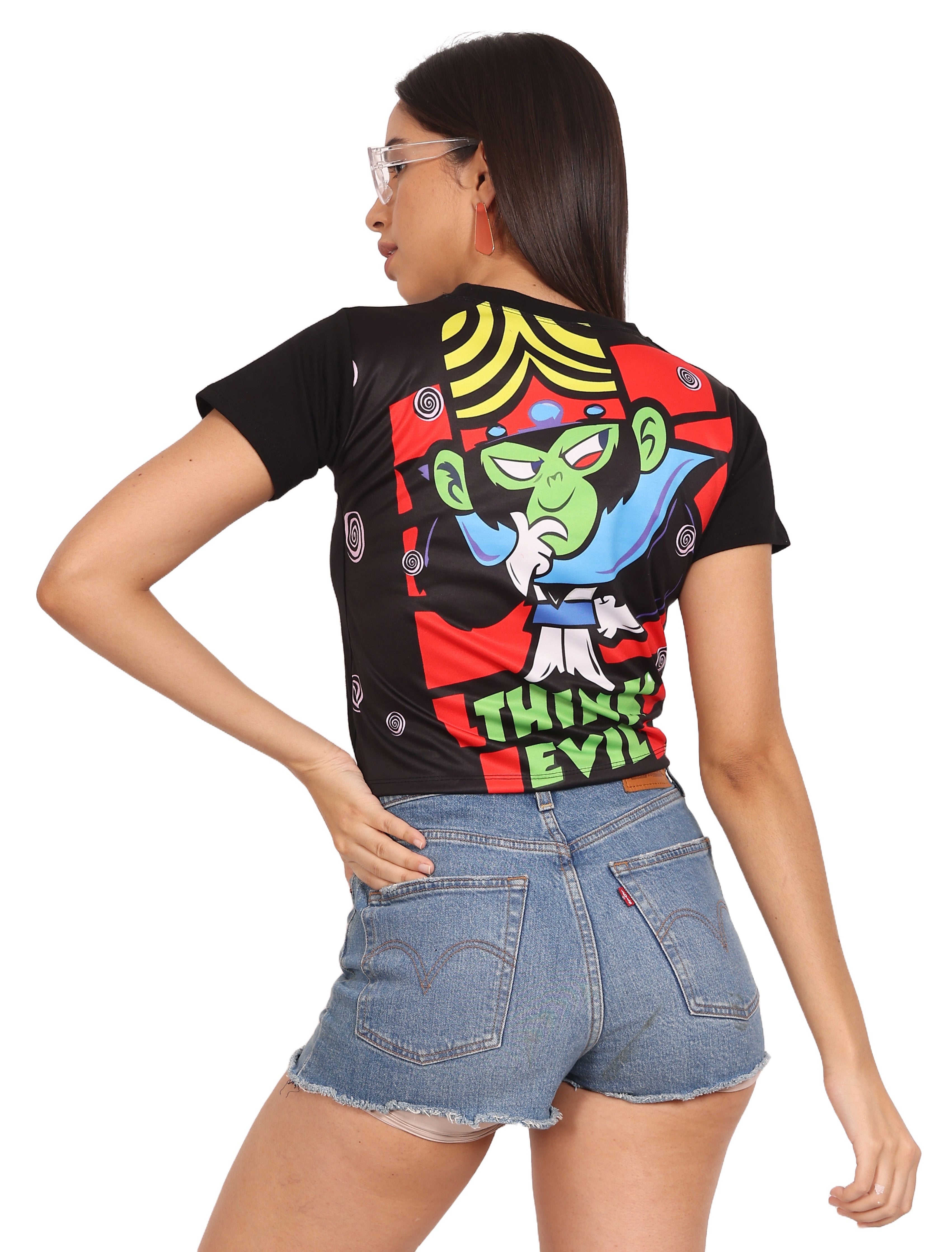 Think Evil | UV Reactive Crop Top | Festival & Streetwear