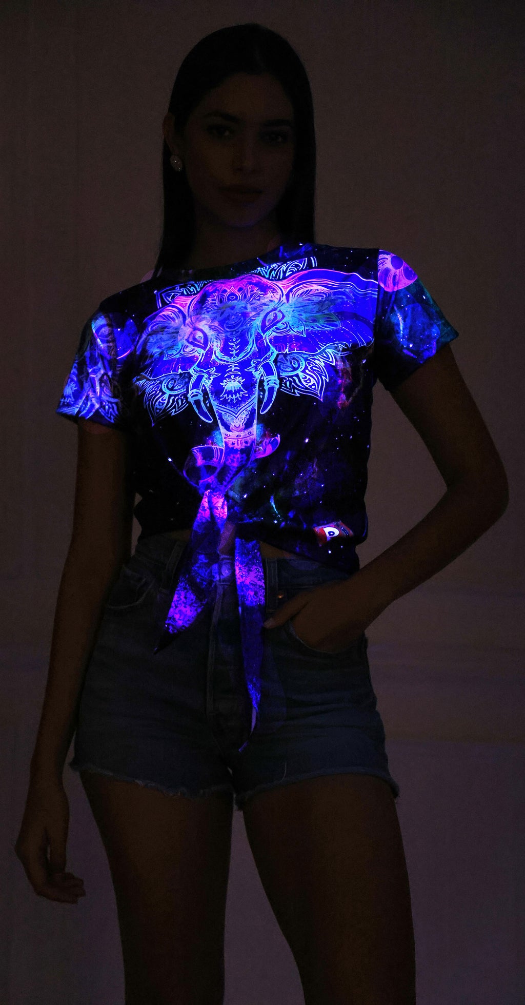 Psy Ganesha Portal | UV Reactive Crop Top | Festival & Rave