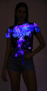 Psy Ganesha Portal | UV Reactive Crop Top | Festival & Rave
