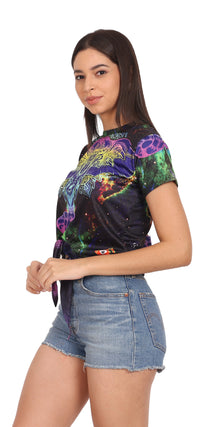 Psy Ganesha Portal | UV Reactive Crop Top | Festival & Rave