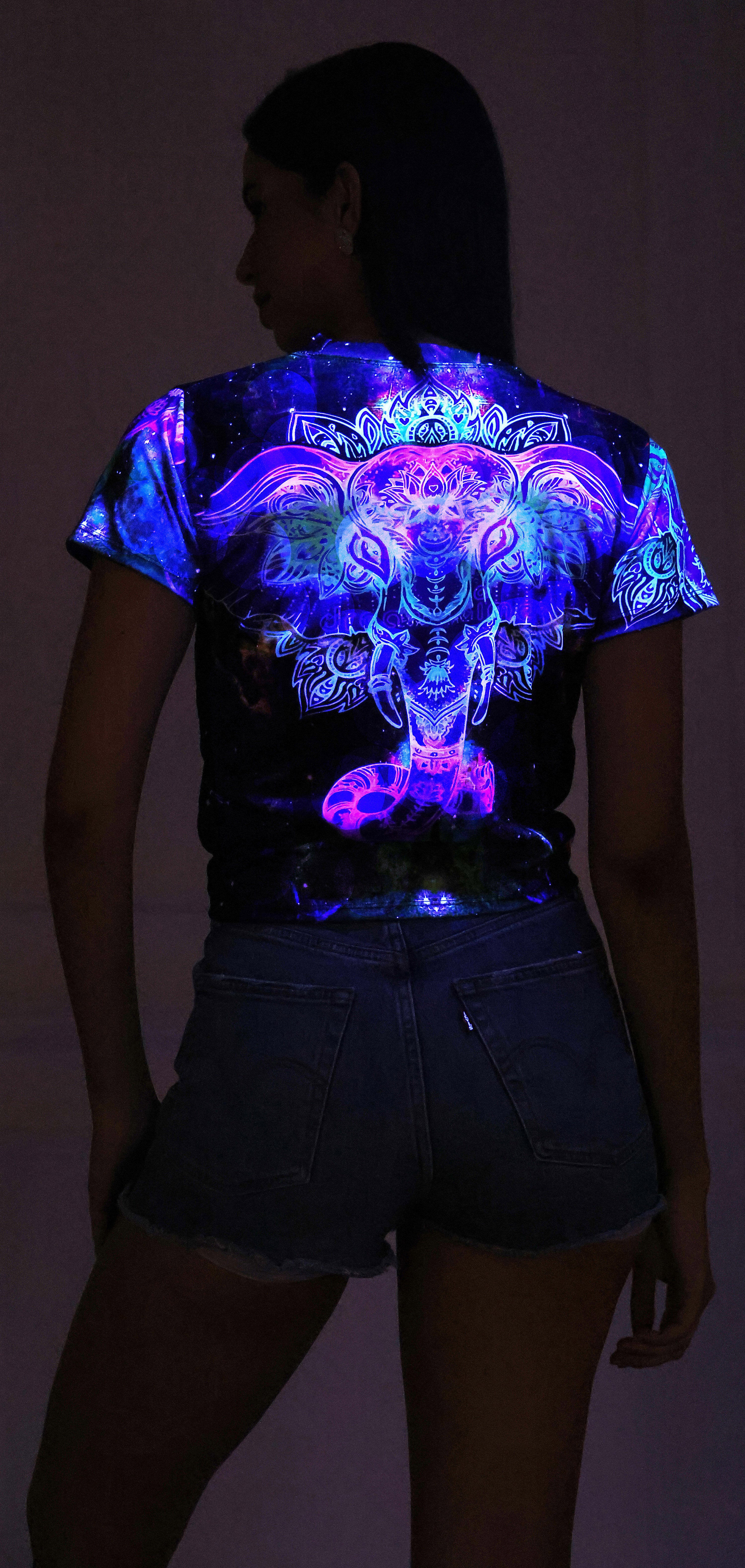 Psy Ganesha Portal | UV Reactive Crop Top | Festival & Rave