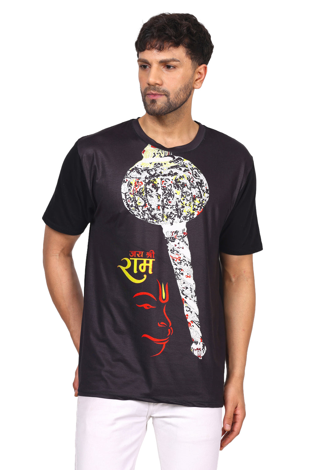 Psy Hanuman Gada | UV Glow Unisex T-Shirt | 210 GSM