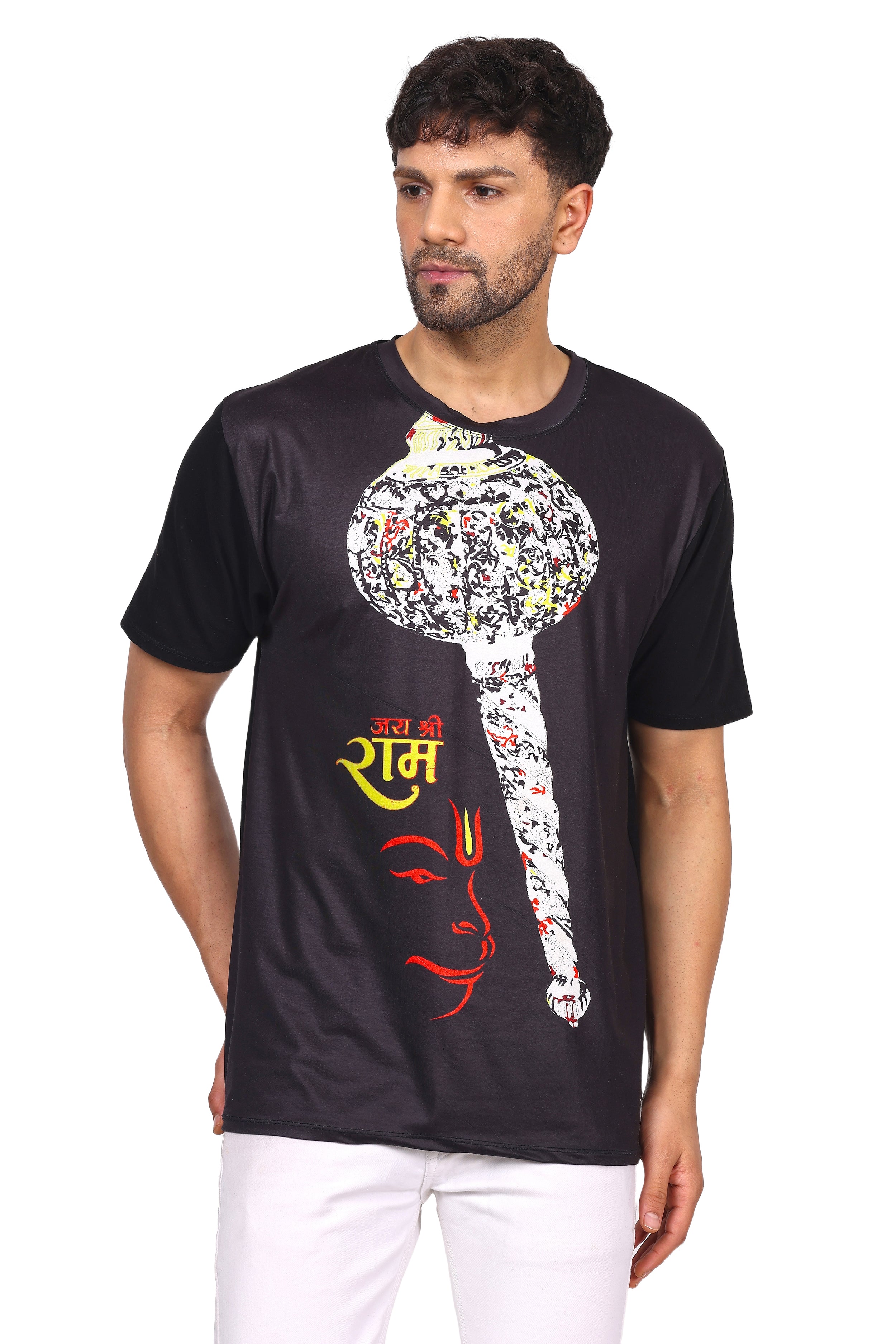 Psy Hanuman Gada | UV Glow Unisex T-Shirt | 210 GSM