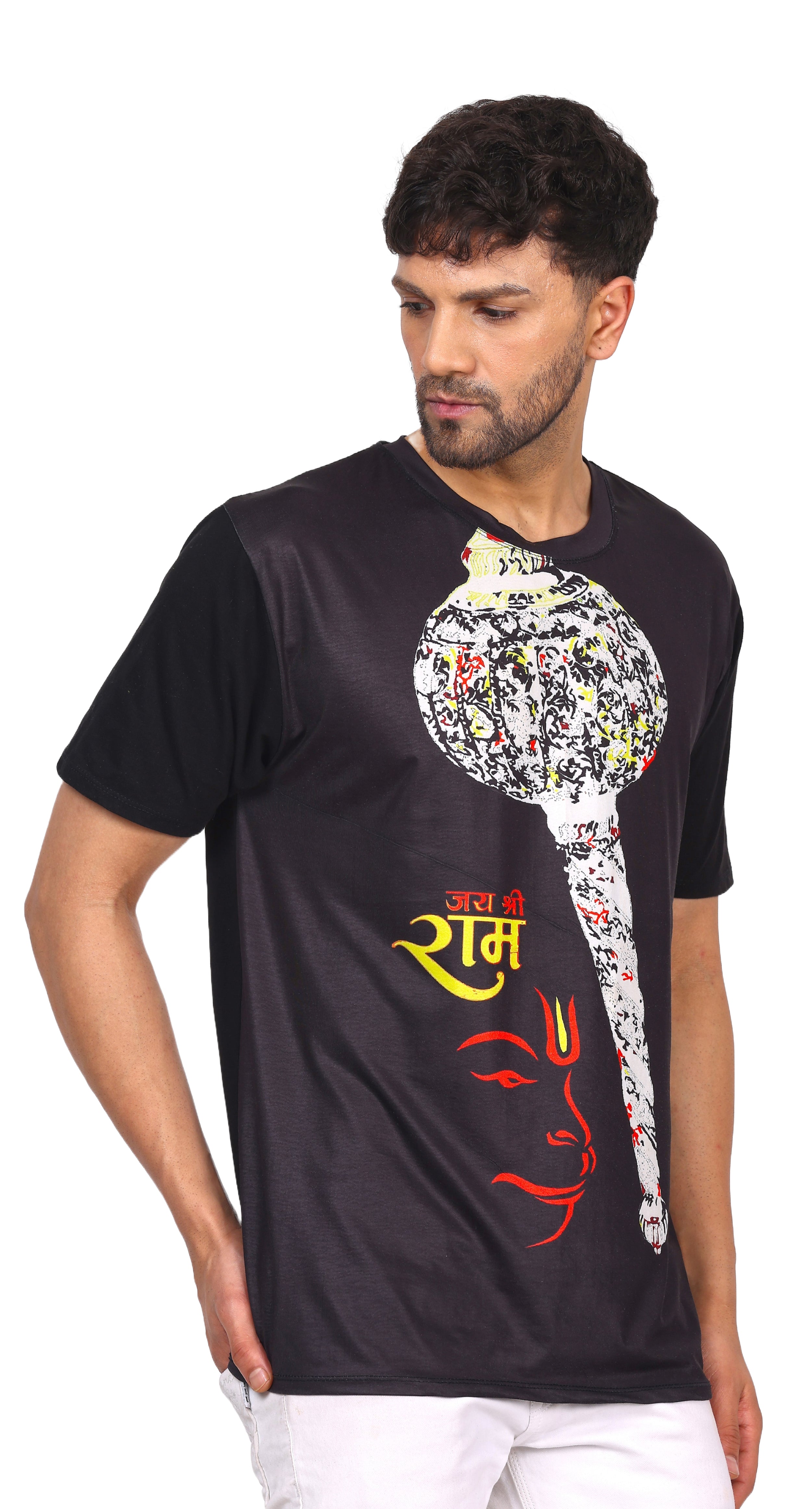 Psy Hanuman Gada | UV Glow Unisex T-Shirt | 210 GSM