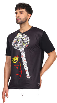 Psy Hanuman Gada | UV Glow Unisex T-Shirt | 210 GSM