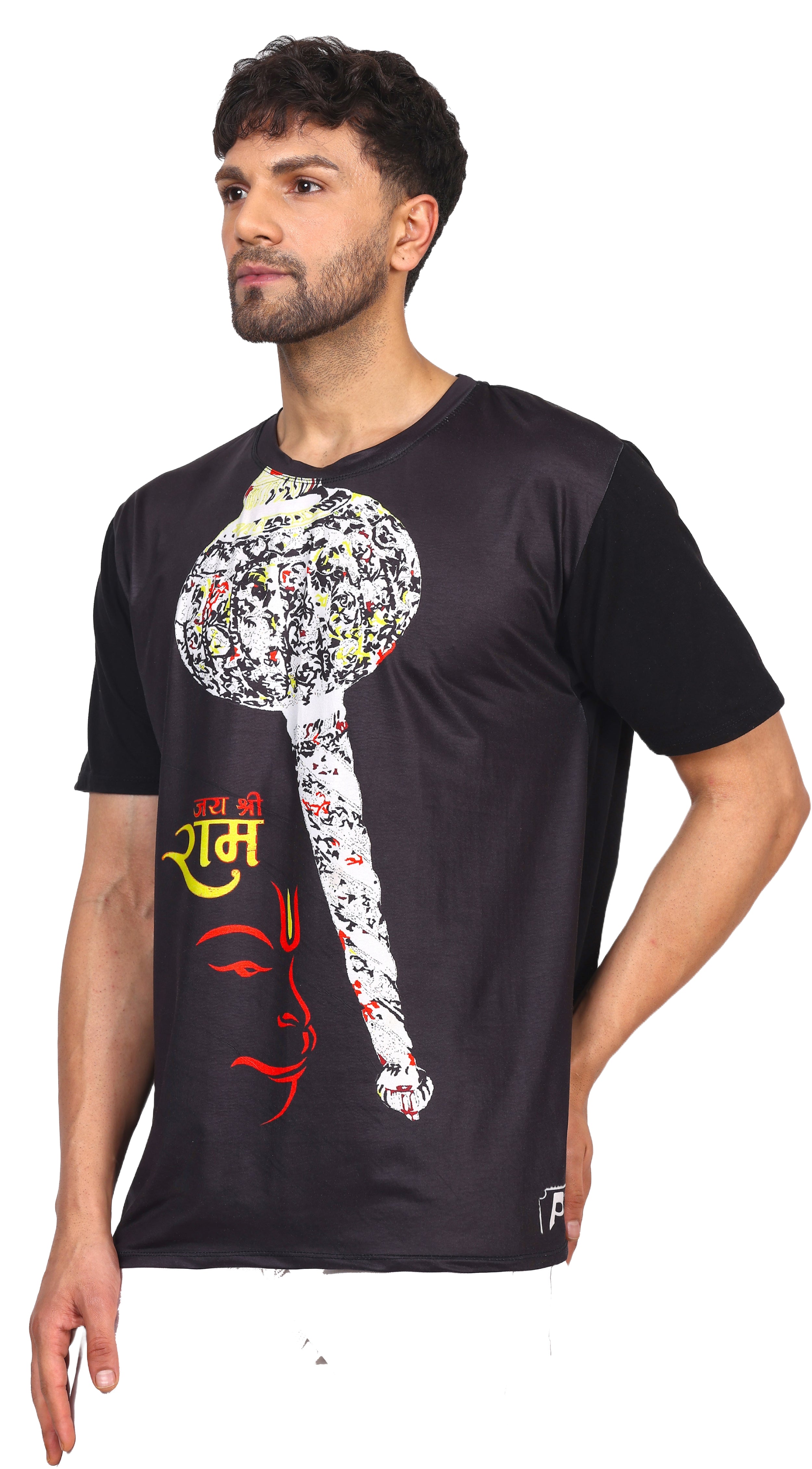Psy Hanuman Gada | UV Glow Unisex T-Shirt | 210 GSM