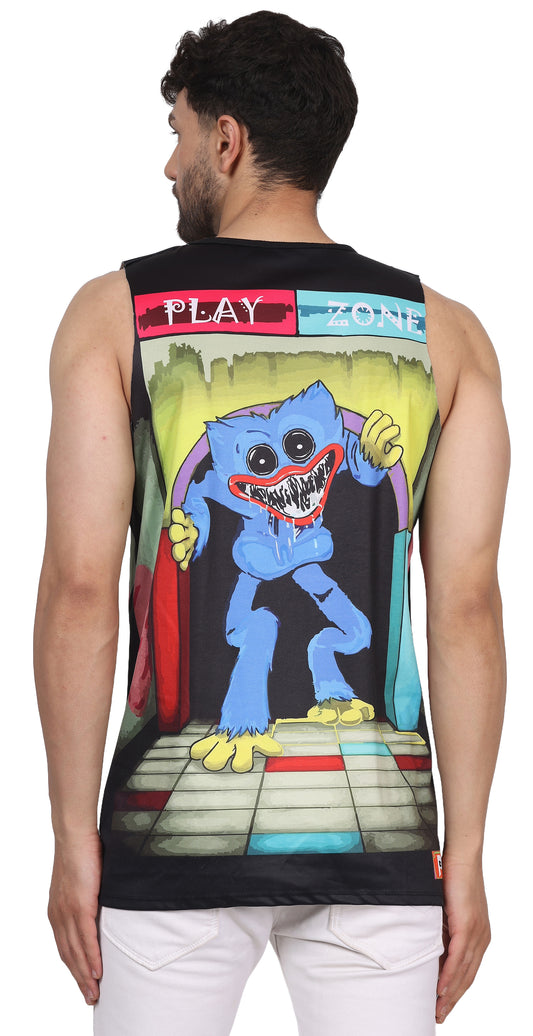 PSY HUGGY BUGGY PLAY | UV Reactive Art | All Over Print SANDO