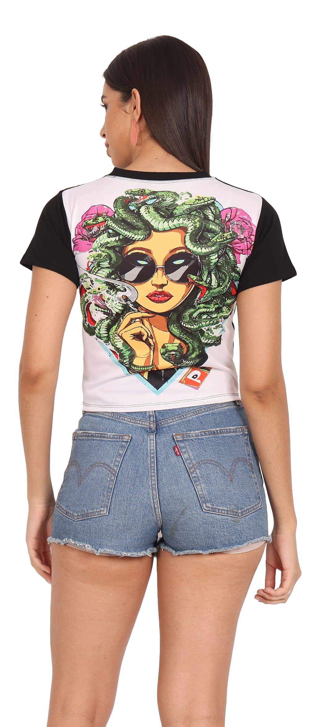 Modern Medusa | UV Reactive Crop Top | Festival & Streetwear