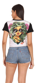 Modern Medusa | UV Reactive Crop Top | Festival & Streetwear