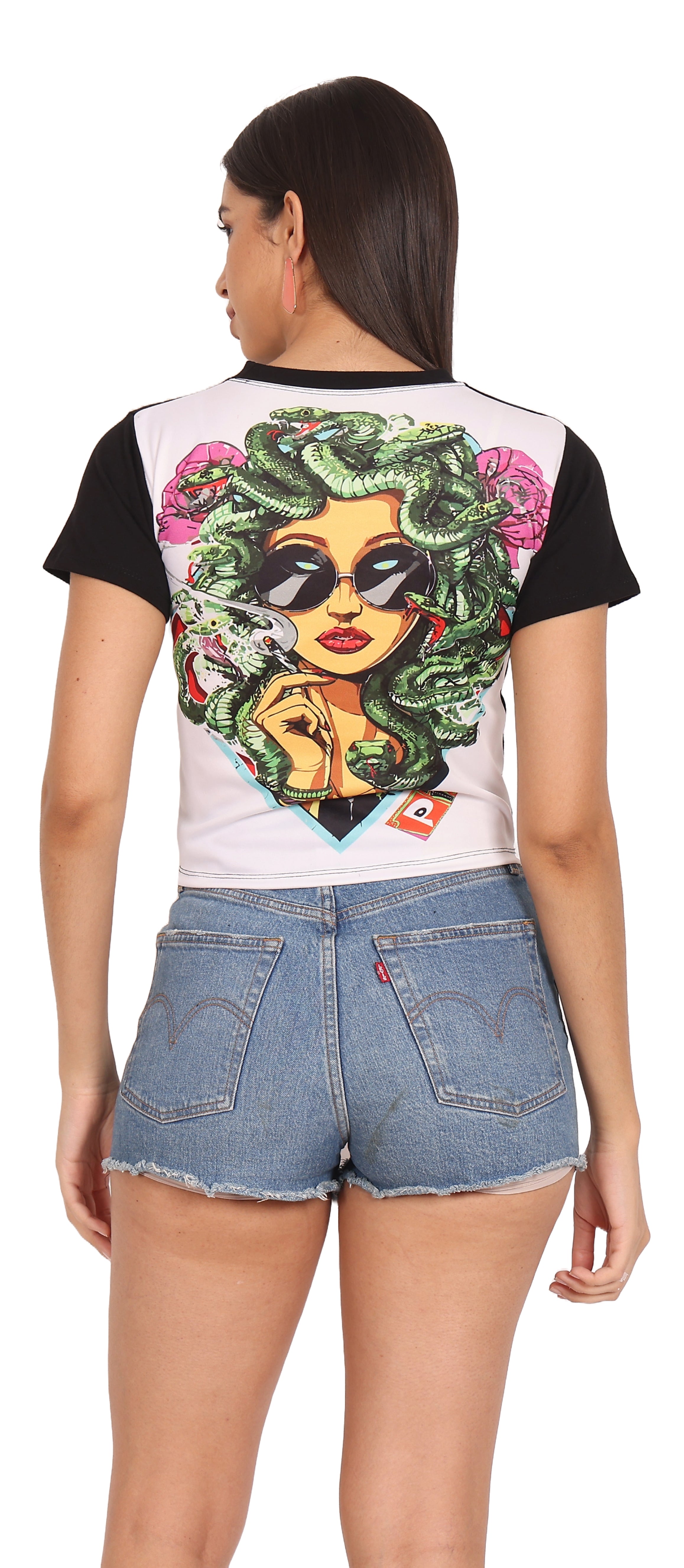 Modern Medusa | UV Reactive Crop Top | Festival & Streetwear