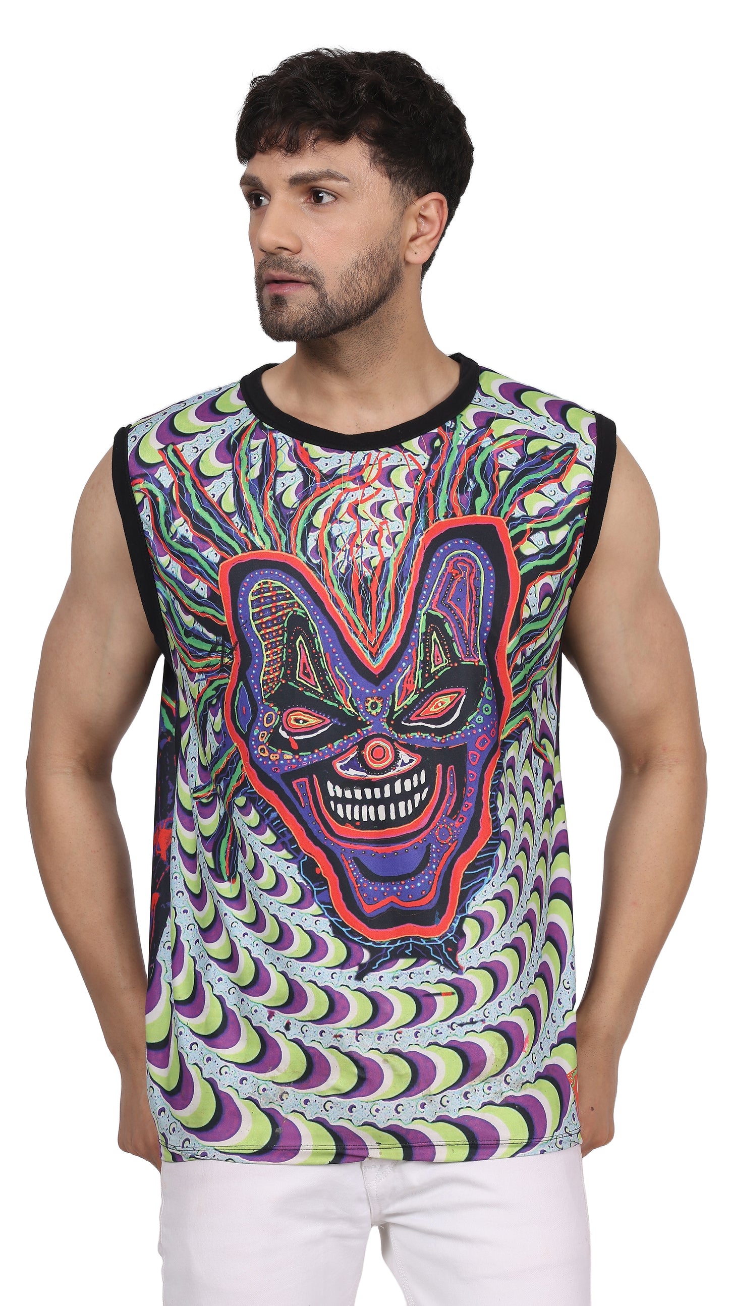 INSANE-MYSTIC JOKER | All Over Design | UV Reactive SANDO