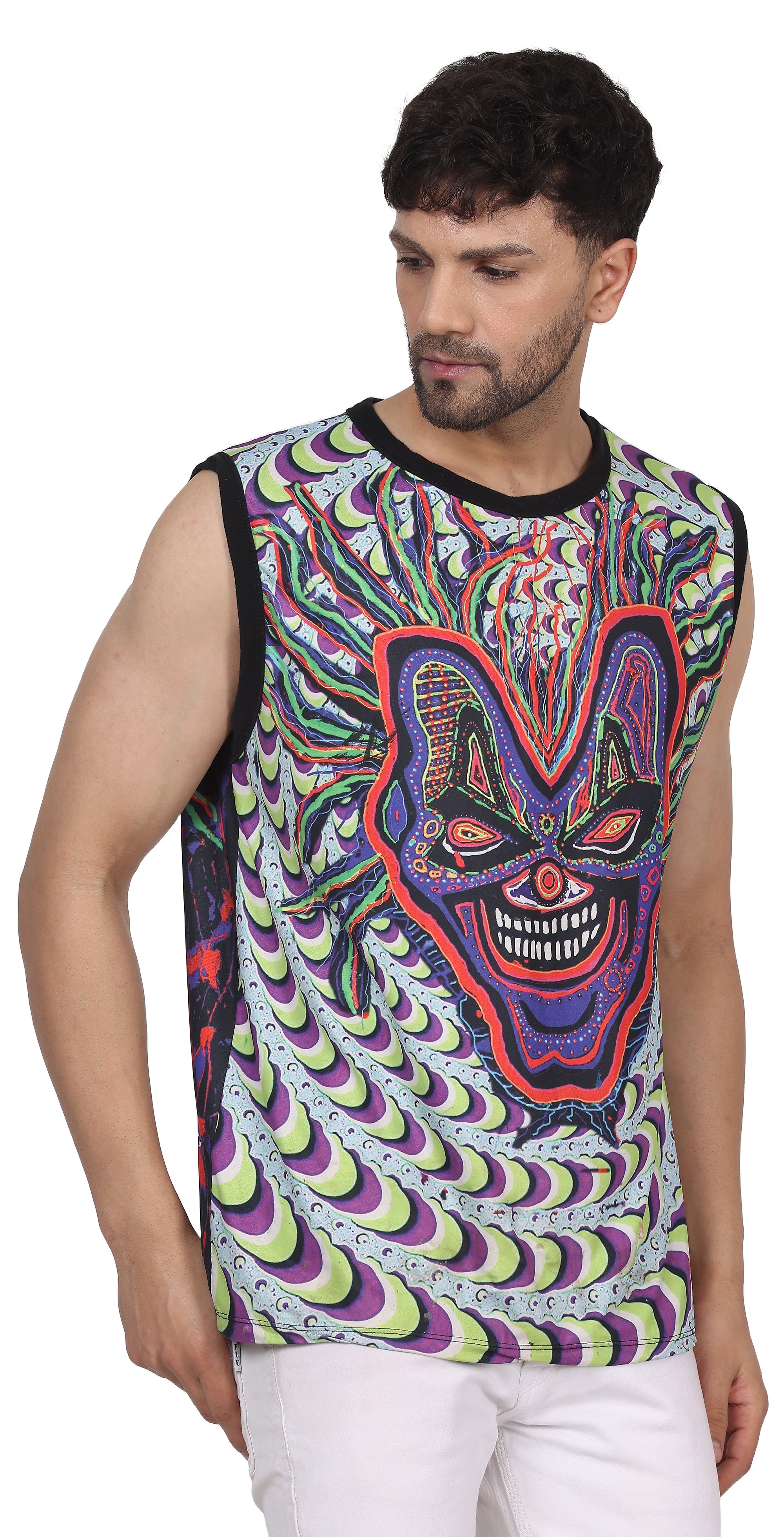 Insane Mystic Joker | UV Reactive All Over Print Sando