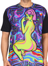 Psy Naughty Peace | UV Reactive Unisex T-Shirt | 210 GSM