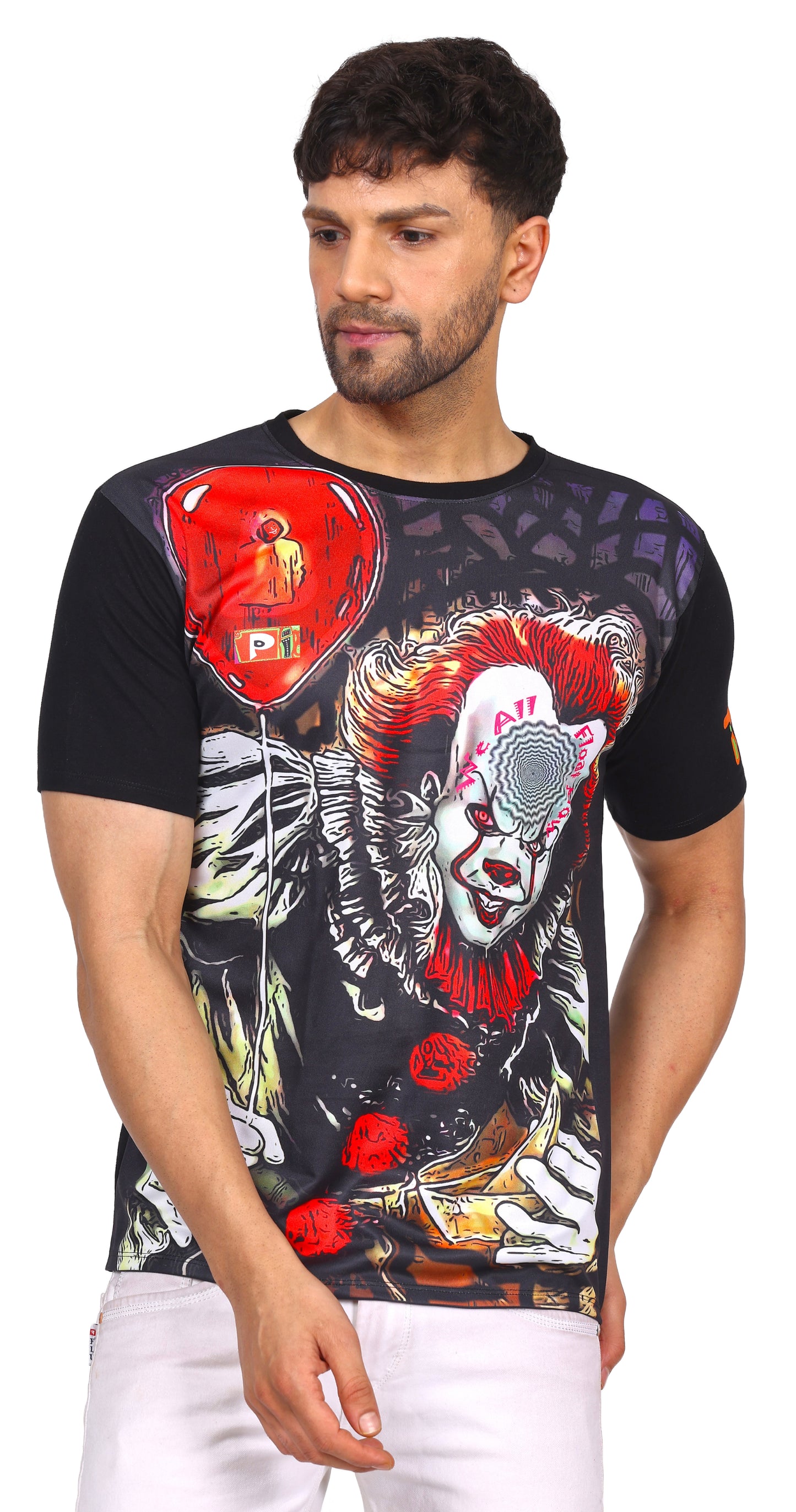 PSY PENNYWISE CALLING | UV Reactive Art | Unisex T-SHIRT | 210 GSM