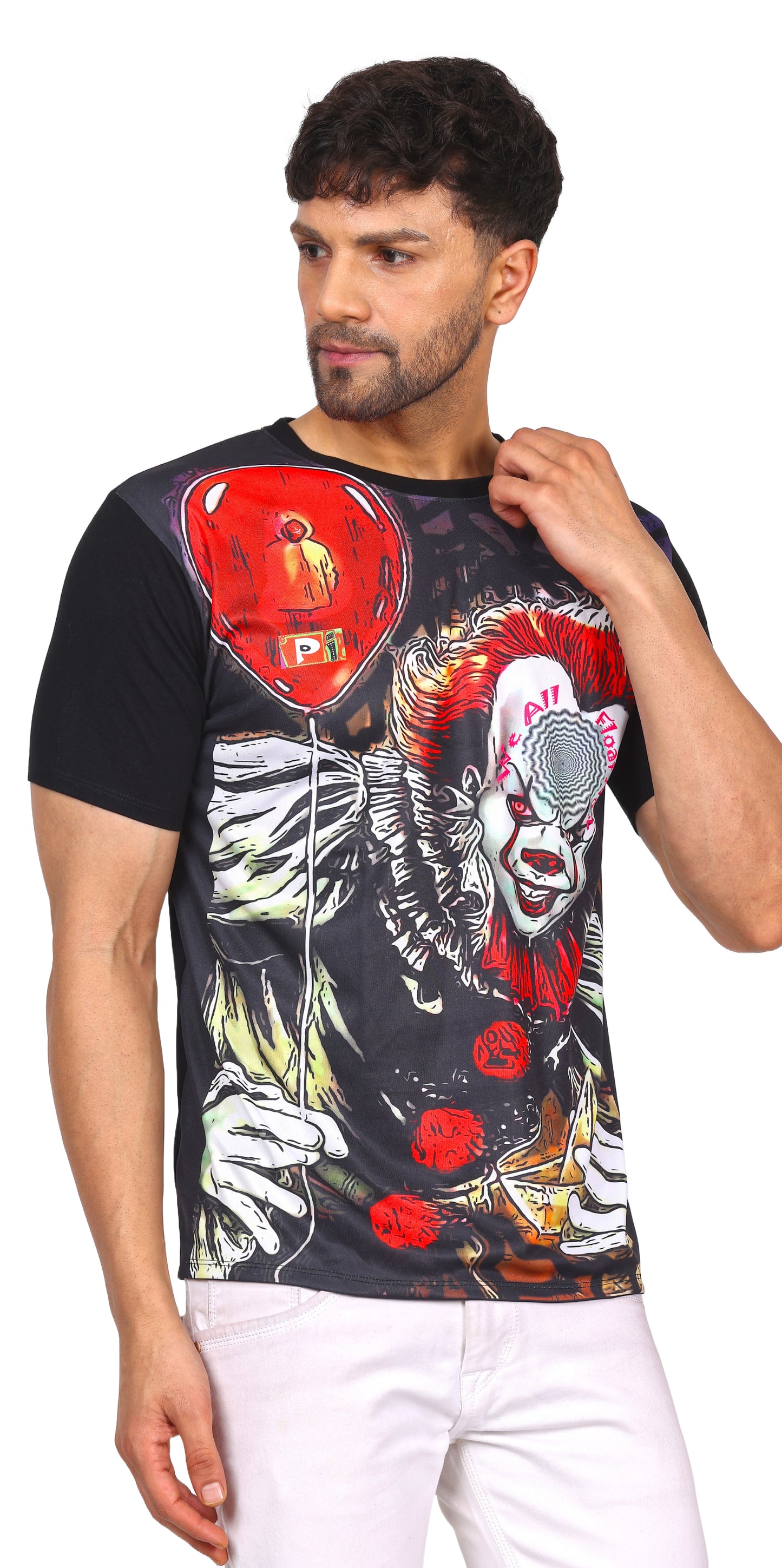 PSY PENNYWISE CALLING | UV Reactive Art | Unisex T-SHIRT | 210 GSM