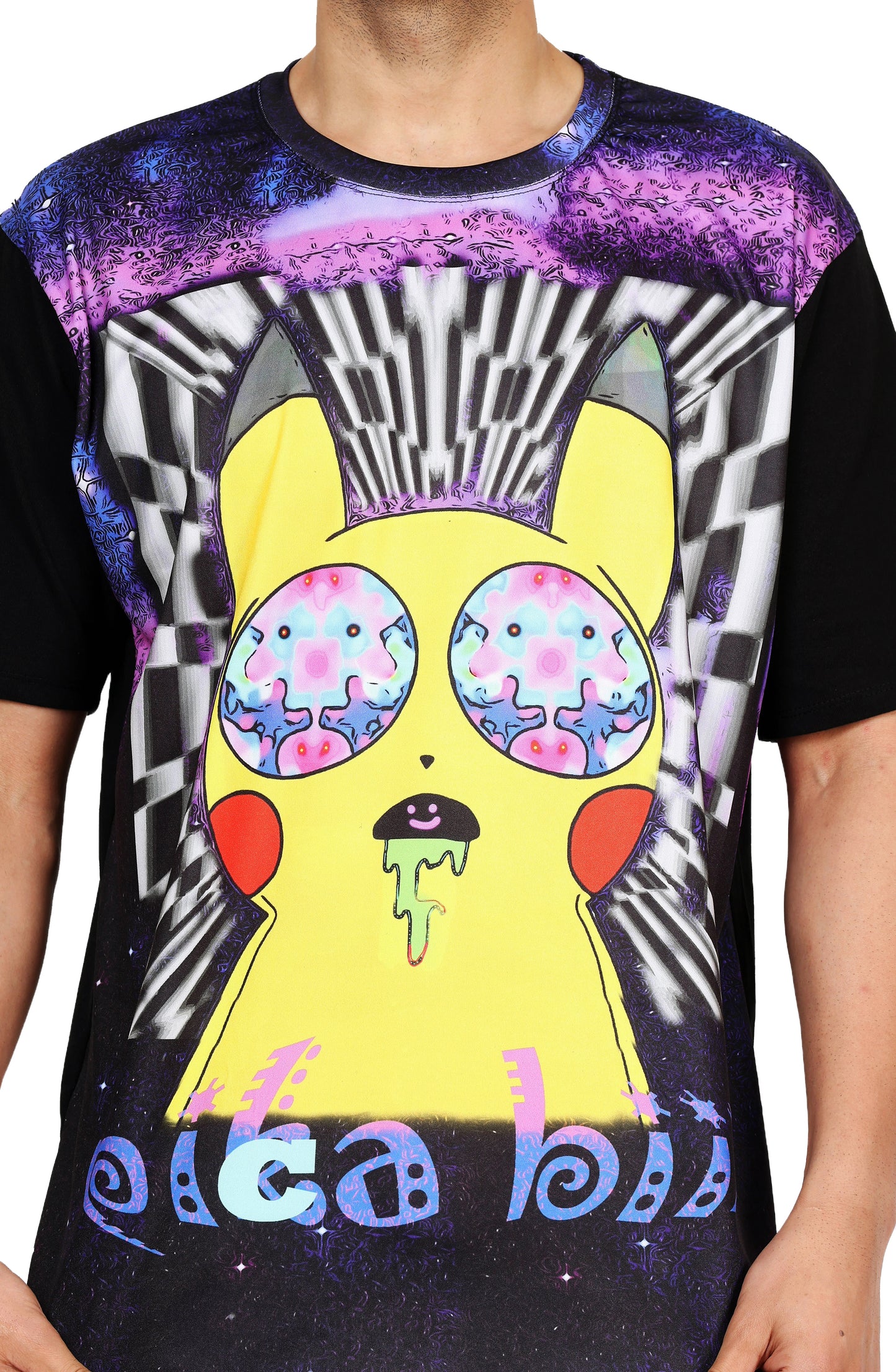 PSY PICA-THUNDER-BOLT | UV Reactive ART | T-SHIRT | 210 GSM