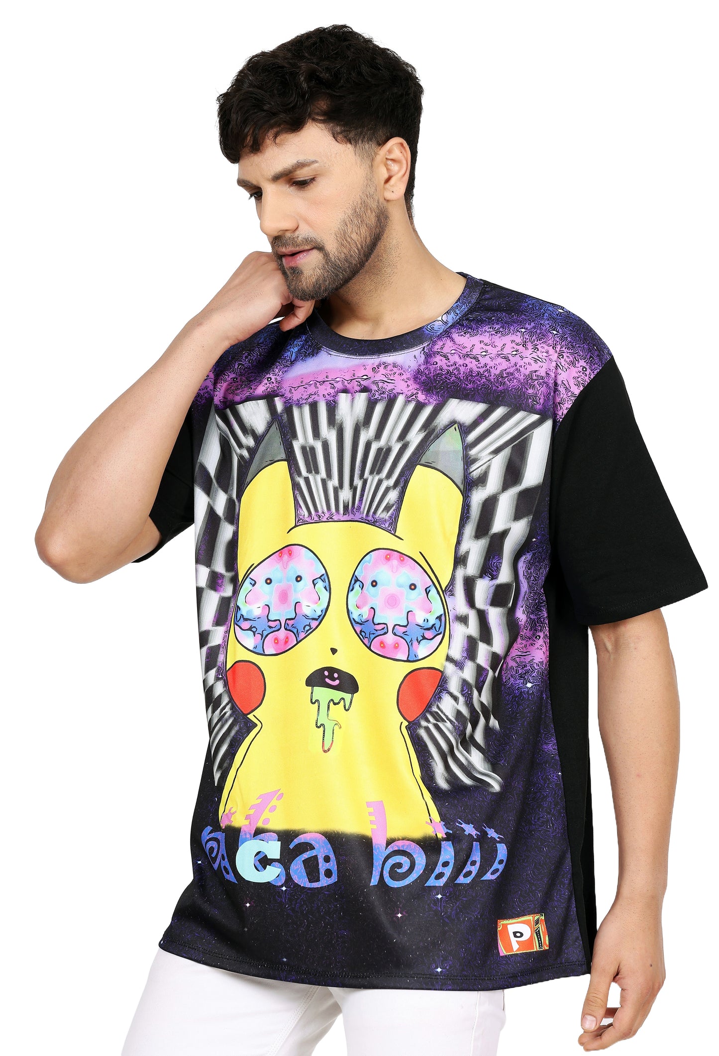 PSY PICA-THUNDER-BOLT | UV Reactive ART | T-SHIRT | 210 GSM