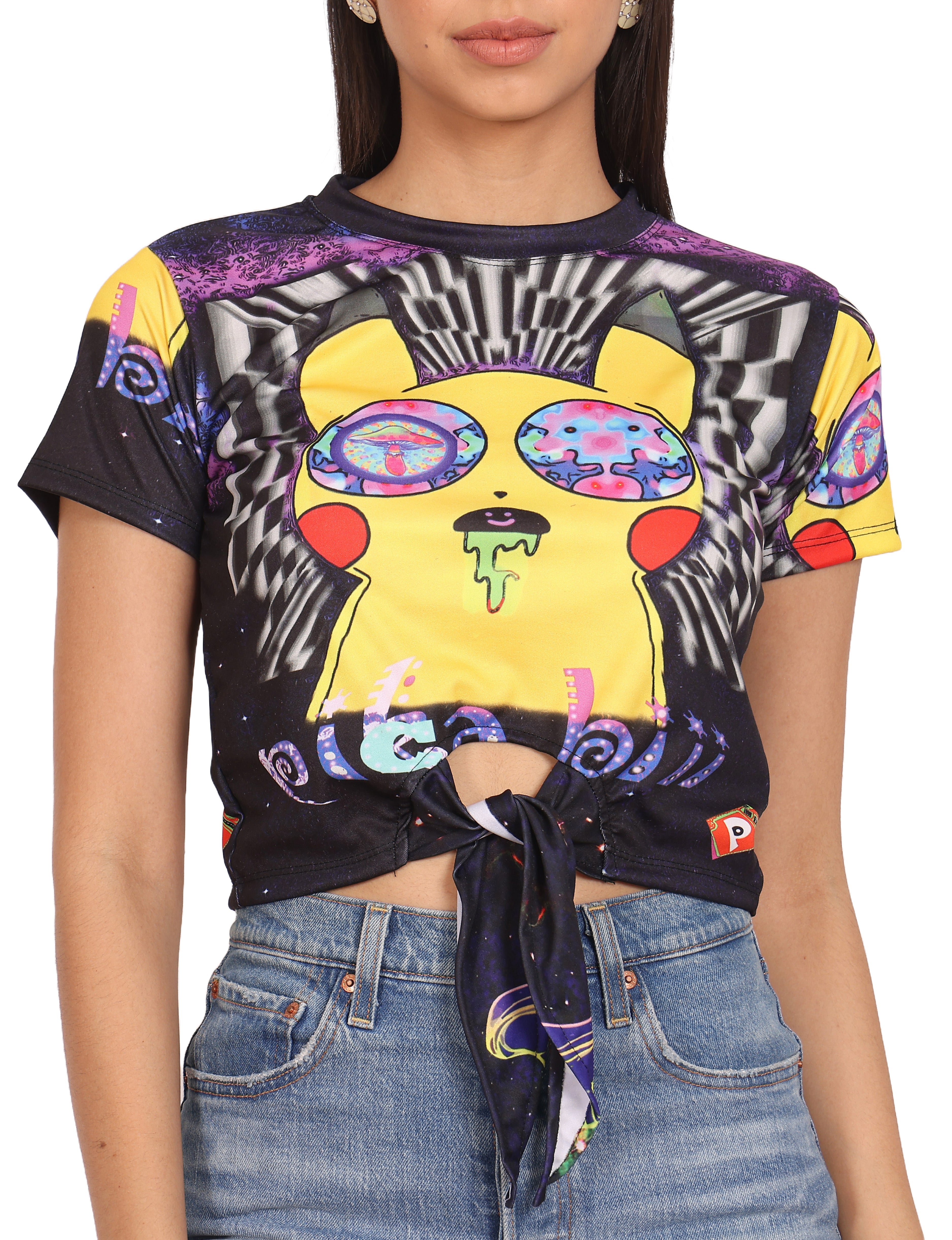 Psy Pica-Bi | UV Reactive Crop Top | Festival & Rave